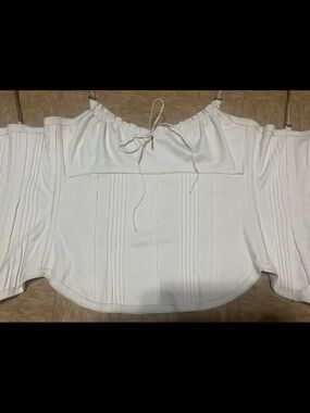 Ermanno Scervino White milkmaid bustier top